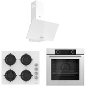 Resim Beyaz Cam Ankastre Set D087 - CS206 - XE61CB Ferre