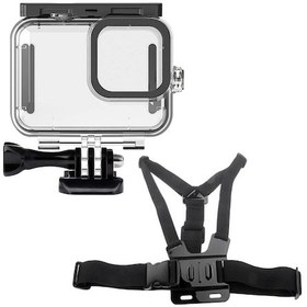 Resim Gopro Hero 12 Hero 11 Hero 10 Hero 9 Uyumlu Muhafaza Ve Göğüs Kemeri 4 Parça Set Go209 