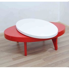 Resim Döner Orta Sehpa Oval Rus Tarz Model Kayın Retro Ayak Sağlam Şık (396692798) 