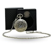 Resim ForWhat Büro Ev Ofis Hediyesi için Kutulu Silver Roma Rakam Stil Köstekli Saat 