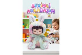 Resim Farbu Oyuncak Nansi Figür Bebek - 17 cm Peluş Kostümlü Sevimli Emzikli Uyku Arkadaşı Oyuncak Bebek 