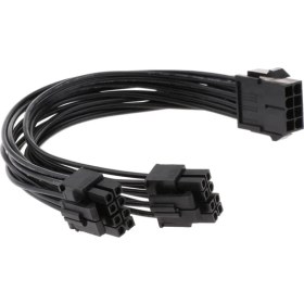 Resim Prettyia 8pin Kadın Çift 8pin (4 + 4) Erkek 18AWG Cpu Güç Power Splitter Kablosu 
