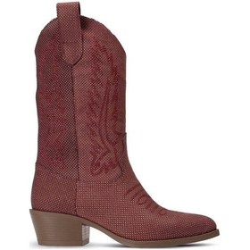 Resim Deery Hakiki Deri Bordo Kadın Çizme Bordo 