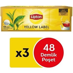 Resim Lipton Yellow Label 48'li Demlik Poşet Çay X 3 Adet 