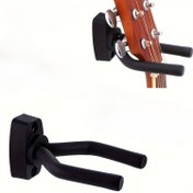 Resim 2/4 adet Siyah Metal Gitar Duvar Askısı - Tüm Boyutlar İçin Kolay Kurulum Şarj Edilemeyen saç tokası Tutucu, Gitarlar, Bas, Mandolin, Banjo, Ukulele ile Vida, Gitar Duvar Askısı 