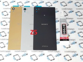 Resim Sony Xperia Z5 Arka Pil Kapağı +B-7000 Yapıştırıcı. Yeşil 