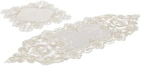 Resim Çeyiz Diyarı Miray Kadife Salon Takımı 5 Parça Krem Gold CD161980 