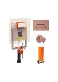 Resim Gömme Rezervuar, Soft Bakır Panel Ve Stop Valf 768 