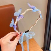 Resim Ayarlanabilir Kadınlar için Büyülü Gradyan Kelebek Başlık - Akışkan Kordonlu, Pembe Renk ve İmitasyon İnci ile Şık 3D Kelebek Tasarımı, Partiler, Düğünler ve Günlük Giyim için Mükemmel - Şık Bireyler için Benzersiz Moda Hediyesi 