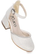 Resim Kiko Kids Çupra Taşlı Kız Çocuk 5 Cm Topuklu Sandalet Ayakkabı 