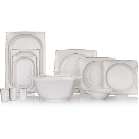 Resim Schafer Kare 60 Parça 12 Kişilik Yemek Takımı 