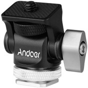 Resim Tenfowee Alüminyum Mini Soğuk Ayak Bağlantısı - 1/4 Vida, 90 Eğim Ayarı, Led Işık/mikrofon Uyumlu, Sabit Ve Taşınabilir Gümüş 