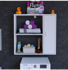 Resim Modilayn Urla 90X85,5X31,5 Cm Makine Üstü, Çamaşır Makine Üstü Dolabı Çok Renkli 