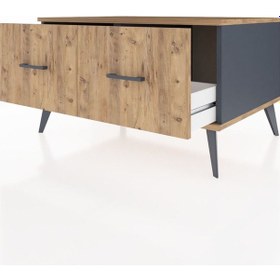 Resim Kronos Şifonyer 2 Çekmeceli 88x59x48 Antrasit-çam Çam 