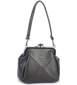 Resim Nas Bag Mini Vintage Burslu Klipsli Kadın Omuz Ve Çapraz Çanta Haki Victoria 20x17 Cm Çok Renkli 