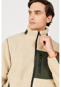 Resim Regular Fit Normal Kesim Dik Yaka Ekru Sherpa Ceket W232218104 Ecru 