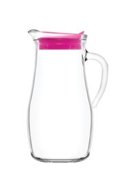 Resim LAV Misket Cam Sürahi Tekli 1,8 L Kulplu Pembe Plastik Kapaklı 