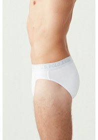 Resim U.S. Polo Assn. Erkek Beyaz 3 Lü Slip Külot 80177 Beyaz 