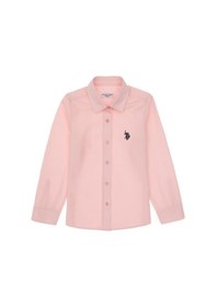 Resim U.S. Polo Assn. Kız Çocuk Açık Pembe Uzun Kollu Basic Gömlek 50306588-VR078 
