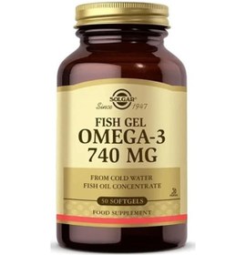 Resim Solgar Fish Gel Omega-3 740 mg 50 Softgel Kapsül 