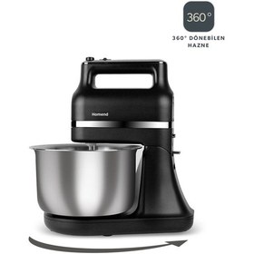 Resim Homend Profashion 3021H El Mikseri Fonksiyonlu Ve 360° Dönerek Karıştırma Teknolojili Stand Mikser 