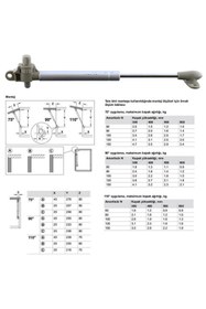 Resim NZB Dolap Amortisörü Gazlı Piston Kapak Hidroliği Fren Frenli Ayarlanabilir (27 cm 100 NT) 