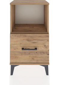 Resim Arges Komodin Tek Raflı Tek Çekmeceli 44x30x80 Çam-çam Çam 