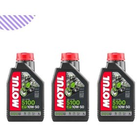 Resim Motul 5100 10W-50 Motorsiklet Yağı 3 x 1 L 