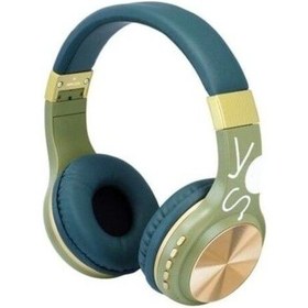Resim Ledarmy SY-BT1607 Bluetooth 5.3 Kulaküstü Katlanabilir Mikrofonlu Kulaklık Kablosuz SD Kart Girişi Aux Yeşil 