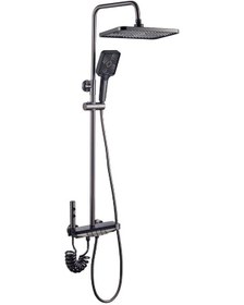 Resim Acar Ledli Piano Banyo Yagmur Duş Sistemi Antrasit Eskitme 