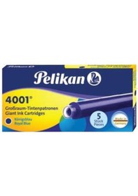 Resim Pelikan 4001 Dolma Kalem Kartuşu 5'Li Uzun Mavi 