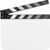 Resim Fosenze Akrilik Beyaz Sessiz Sinema Klapboard - 30x24.5cm Boş Film Çalışmaları İçin Tahta-akrilik Malzeme 