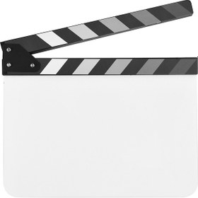 Resim Fosenze Akrilik Beyaz Sessiz Sinema Klapboard - 30x24.5cm Boş Film Çalışmaları İçin Tahta-akrilik Malzeme 