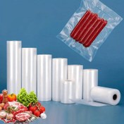 Resim 12/15/20/25 Vakumlu poşet ambalajı, uzunluk 299.72 cm, 4 farklı boyutta mevcut, dayanıklı ve yırtılmaya karşı dirençli, gıda saklama ve düşük sıcaklıkta pişirme için uygun. Vakumlu poşetler yiyecekleri taze tutabilir ve ev mutfakları için vazgeçilmezdir 
