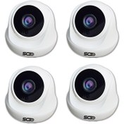 Resim 5mp Lensli 1080p Fullhd AHD Gece Görüşlü İç Mekan Güvenlik Kamerası 4 Adet D-2026HD4 IDS