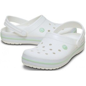 Resim Crocs Crocband Günlük Unisex Terlik Beyaz Yeşil Beyaz - Yeşil 