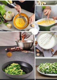 Resim Sos Çırpma Teli Paslanmaz Yumurta Çırpıcı Çikolata Çırpıcı Krema Çırpıcı Çelik Saplı Büyük Boy 45 Cm Metalik Gri 