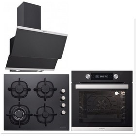 Resim Silverline BO6505B01 - CS5429B01 - 3420 Classy 60 Siyah Cam Ankastre Set 