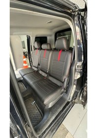 Resim Volkswagen Caddy 2015 2020 Arası Arka Sırt Arka Oturma 2 1 Uyumlu Oto Koltuk Kılıfı 