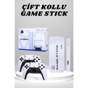 Resim Wizard 4K Hd Görüntü Kaliteli Retro Game Stick 20000 Oyunlu Çift Kollu Beyaz Game Stick 