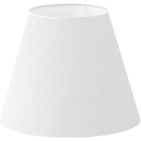 Resim Beyaz Abajur Başlığı Çap 35 Cm Kumaş Konik A848 Beyaz 
