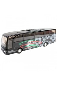 Resim WELLY 1:60 Ölçek Mercedes Benz Travego Die Cast Metal Otobüs Siyah 