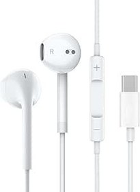 Resim USB C Kulaklıklar, Kablolu HiFi Stereo Ses USB C Kulaklıklar Dahili Mikrofon ve Ses Kontrolü, iPhone 15 Pro Max, iPad Pro, Samsung Galaxy S23, Ultra Note10, Pixel 6 6a, OnePlus vb. için Tip C 