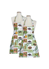 Resim Raşel İkili Paket Sıvı Geçirmez Su Geçirmez Mutfak Önlüğü Zeytin 