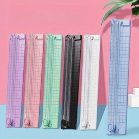 Resim A3/A4 Taşınabilir Kağıt Kesici Kesici, Okul, Ev ve Ofis için Kullanımı Kolay Hassas Kesim Aracı - Dayanıklı Plastik Malzeme 