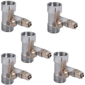 Resim Ulzyvf Ncanruı 5x Ro Adaptörü Küresel Vana Musluk 1/2-1/4 İnç, Gümüş Ters Osmoz 