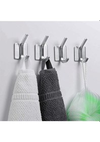 Resim Ardini Kendinden Yapışkanlı Askılık Krom 04 Pakette 5 Adet Krom 