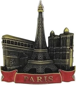 Resim Vintage Metal 3D Magnet Paris Fransa 7 cm 
