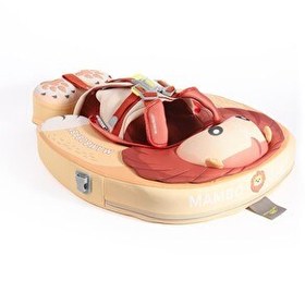 Resim Mambobaby Aslan Desen Emniyetli Gölgelikli Ve Ayak Destekli Bebek Yüzme Simidi 