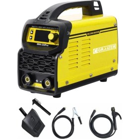 Resim Graizer Alman Gra 200 Amper Profesyonel Dijital Göstergeli Inverter Kaynak Makinesi Sari 